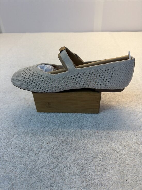 Kelly & Katie Shoes - Kelly & Katie TAJAH Size 6M Light Beige Mary Jane Flat Knit Women Sz 7.5 NEW